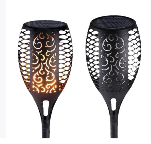 چراغ مشعلی خورشیدی با افکت شعله ۱۲ LED