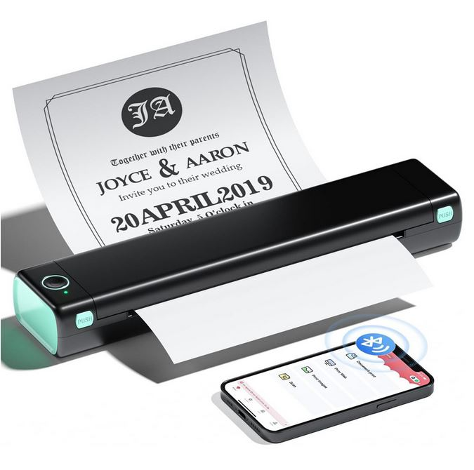 پرینتر حرارتی قابل حمل Phomemo M833 سایز A4 با اتصال بلوتوث و بدون جوهر