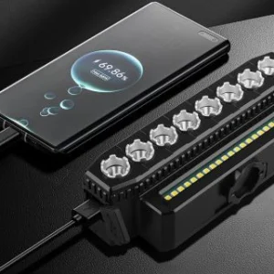 چراغ جلو دوچرخه USB با بوق و نمایشگر شارژ