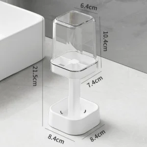 لیوان دهان‌شویه با درب ضدگردوغبار و قابلیت تنظیم ارتفاع