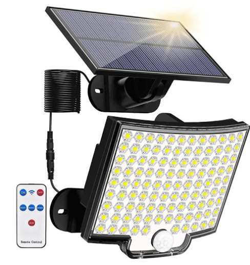 چراغ خورشیدی دیواری و چمنی ZCMLED با حسگر حرکتی ۱۰۶LED