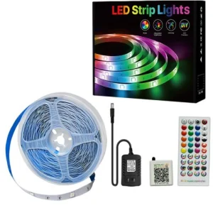 نوار چراغ RGB با ریموت بلوتوث ۴۰ کلیدی و موسیقی