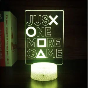 چراغ شب سه‌بعدی طرح دسته بازی با نور رنگی