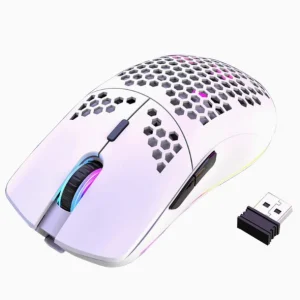 ماوس گیمینگ بی‌سیم مدل XYH80 با طراحی لانه‌زنبوری