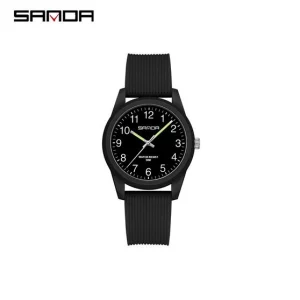 ساعت مچی کوارتز دونفره ساندآ با طراحی خلاقانه و نمایشگر تاریخ دوگانه