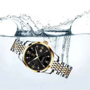 ساعت مچی فوق‌باریک زنانه POEDAGAR با طراحی ضدآب و نمایش شب‌نما