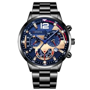 ساعت مچی مردانه استیل با طراحی تجاری و نمایشگر تاریخ