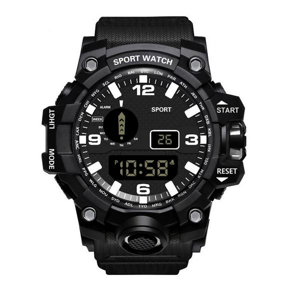 ساعت دیجیتال ضدضربه و ضدآب مردانه چندکاره مناسب فضای باز