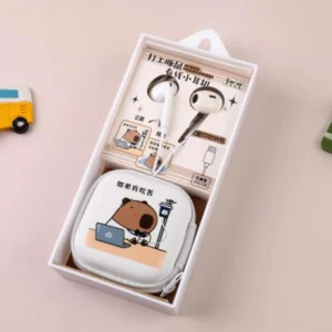 هندزفری سیمی تایپ‌سی مدل کارتونی E-432 با میکروفون