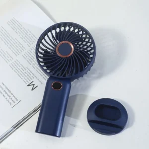 پنکه دستی LED نمایشگر دار با پایه موبایل و پنج سرعت