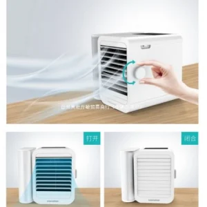 پنکه رومیزی مه‌پاش – فن خنک‌کننده رومیزی با اسپری یخ و صدای کم مناسب آشپزخانه یا دفتر