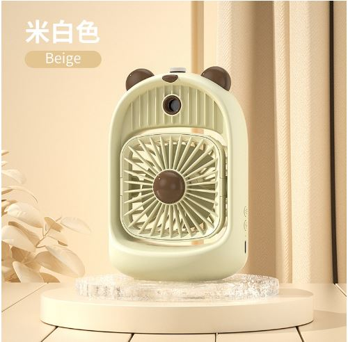 پنکه رومیزی کارتونی مینی با مهپاش و قابلیت شارژ USB