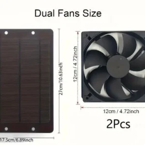سیستم تهویه خورشیدی دو فن برای لانه حیوانات و گیاهان