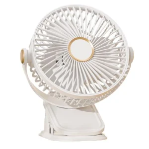 فن گردش هوای رومیزی بی‌صدا با نور رنگی و موتور بی‌برس، قابل شارژ