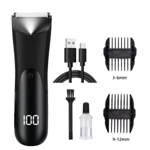 ماشین اصلاح بدن هوشمند با نمایشگر LCD، قابل شارژ و تیغه سرامیکی