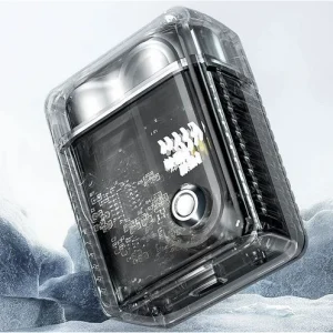 ریش‌تراش مینی شفاف مردانه با تیغه چرخشی شناور