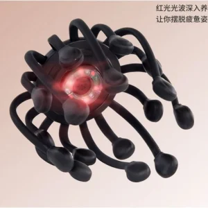 ماساژور برقی سر مدل BZY-01 با طراحی اختاپوسی، بلوتوث و پخش صوتی