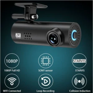 دوربین خودرو وای‌فای مدل LF9 با دید در شب و طراحی رژلبی