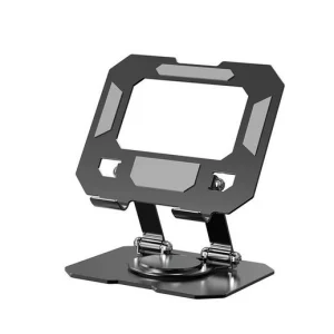 پایه رومیزی تاشو تمام فلزی موبایل و تبلت با چرخش ۳۶۰ درجه