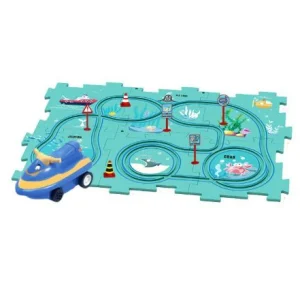 اسباب‌بازی پازل و مسیر اتومبیل شهری برقی