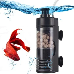 فیلتر مینی پنوماتیک آکواریوم – تصفیه‌کننده و اکسیژن‌ساز زیستی