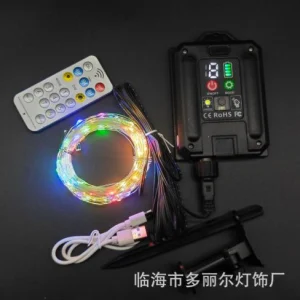 ریسه چراغ LED خورشیدی سیم مسی با کنترل از راه دور