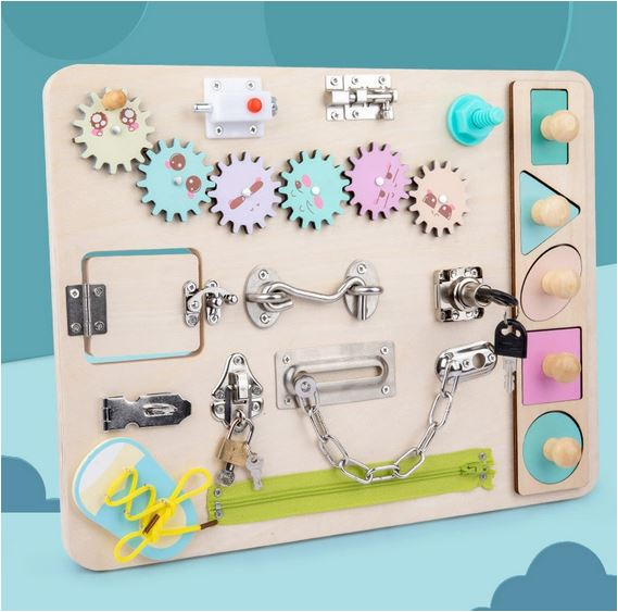 برد آموزشی چوبی مشغولکننده سبک مونتهسوری