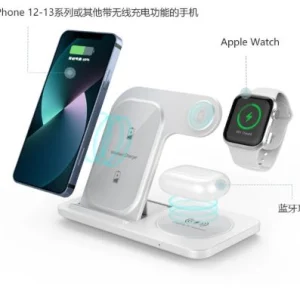 شارژر بی‌سیم سریع ۳ در ۱ رومیزی مناسب آیفون