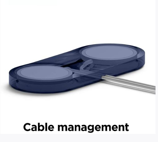 پایه شارژ بیسیم سیلیکونی ۲ در ۱ مناسب آیفون و هندزفری