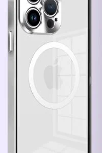 قاب مغناطیسی شفاف با فریم فلزی مناسب آیفون 13 و 15 پرو