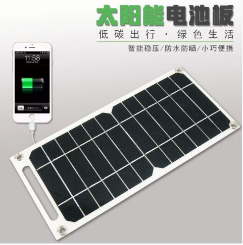 پنل خورشیدی ۶ وات ۵ ولت با USB مناسب سفر و کمپینگ