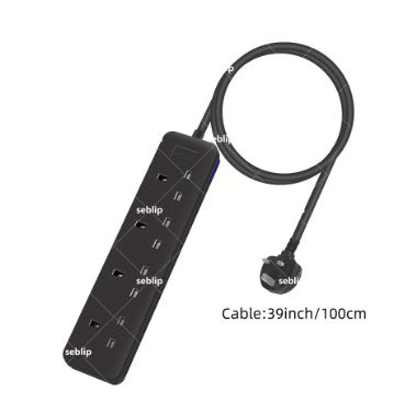 چندراهی برق استاندارد انگلستان با USB و ایمنی کودک