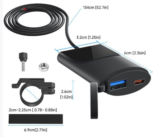 شارژر فندکی خودرو ۱۲ ولت مدل PD+QC3.0 – مناسب اپل و هواوی