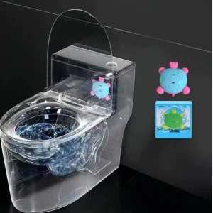 ژل تمیزکننده توالت طرح لاک‌پشت – خوشبو، بدون باقی‌مانده، پاک‌کننده قوی سرویس بهداشتی