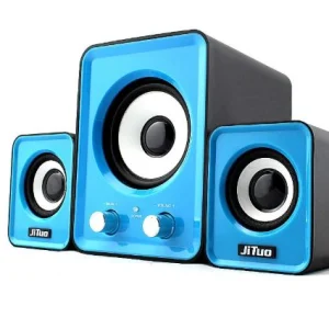 اسپیکر مینی ۲.۱ چندرسانه‌ای برای کامپیوتر، لپ‌تاپ و موبایل – اتصال USB