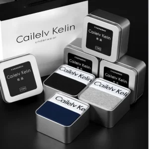 شورت مردانه نخی تنفس‌پذیر چهارگوش در بسته‌بندی هدیه