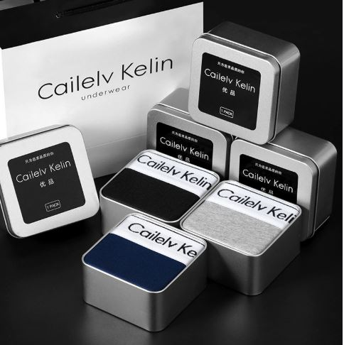 شورت مردانه نخی تنفسپذیر چهارگوش در بستهبندی هدیه