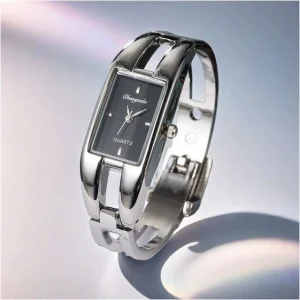 ساعت دستبندی زنانه کوارتز KIMIO با طراحی بند باز و استیل