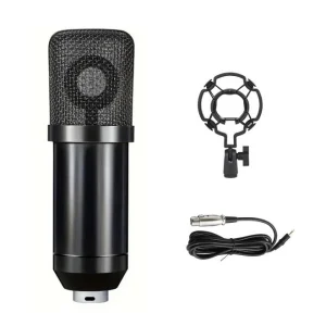 ست میکروفون کندنسر BM700 همراه کارت صدا V8 مخصوص استریم و پادکست