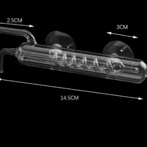 شمارنده حباب شیشه‌ای مارپیچ CO2 آکواریوم