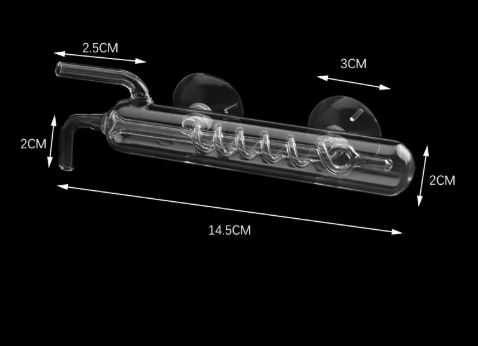 شمارنده حباب شیشهای مارپیچ CO2 آکواریوم