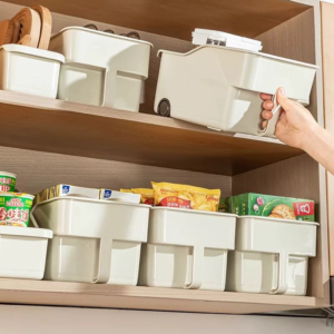 Storage Box with Handle and Wheels for Kitchen & Desk