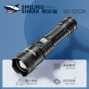 Mini Zoomable LED Flashlight with Battery Display