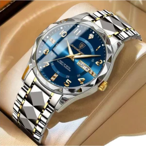 POEDAGAR Men's Luxury Waterproof Luminous Quartz Watch